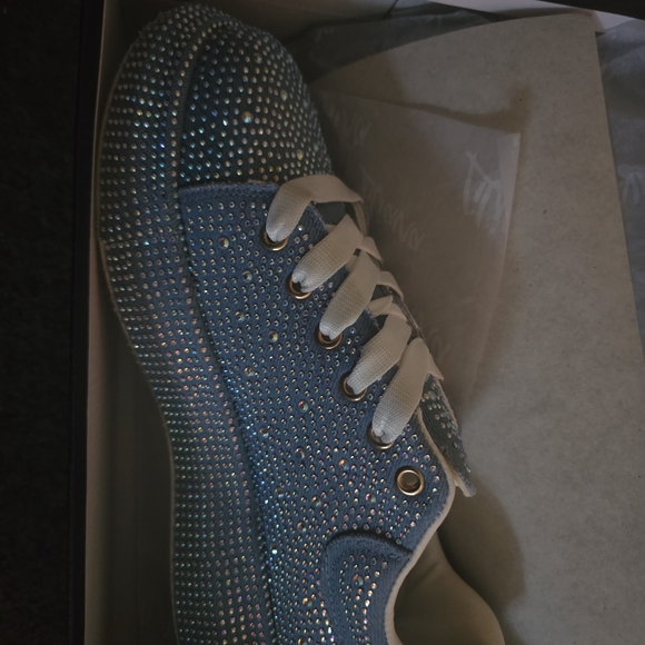 Sparkling Blue Sneakers - Picture 3 of 4